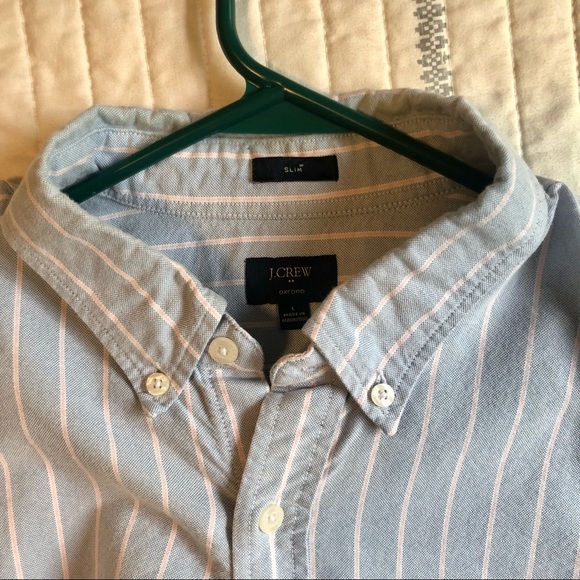 J. Crew Blue & Pink Oxford Button-Down - Picture 2 of 3